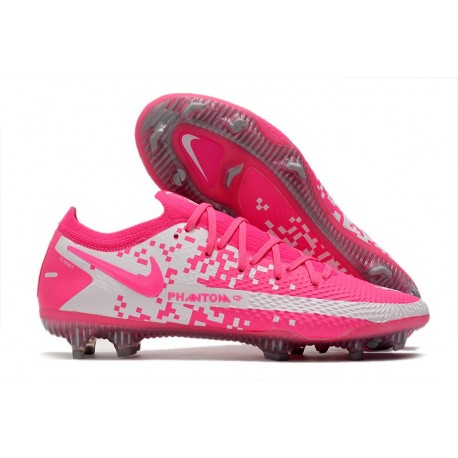 Botas de Fútbol Nike Phantom GT Elite FG Rosa Blanco