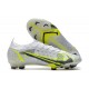 Bota Nike Mercurial Vapor XIV Elite FG Blanco Negro Metálico Plateado