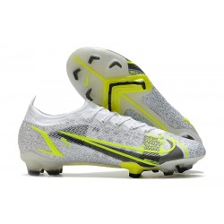 Bota Nike Mercurial Vapor XIV Elite FG Blanco Negro Metálico Plateado