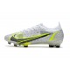 Bota Nike Mercurial Vapor XIV Elite FG Blanco Negro Metálico Plateado