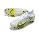 Bota Nike Mercurial Vapor XIV Elite FG Blanco Negro Metálico Plateado