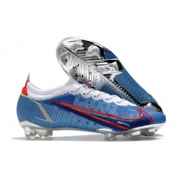 Bota Nike Mercurial Vapor XIV Elite FG Azul Plata Rojo