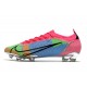 Bota Nike Mercurial Vapor XIV Elite FG Azul Rosa Verde