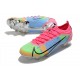 Bota Nike Mercurial Vapor XIV Elite FG Azul Rosa Verde