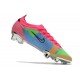 Bota Nike Mercurial Vapor XIV Elite FG Azul Rosa Verde