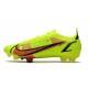 Nike Mercurial Vapor 14 Elite FG Volt Carmesí Negro