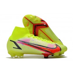 Nike Mercurial Superfly VIII Elite DF FG Volt Carmesí Negro