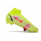 Nike Mercurial Superfly VIII Elite DF FG Volt Carmesí Negro