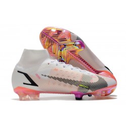 Nike Mercurial Superfly VIII Elite DF FG Blanco Negro Carmesí