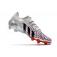 adidas Predator Freak.1 Low FG Plateado Metálico Negro Escarlata