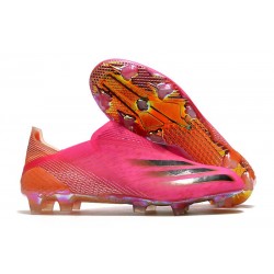 Botas de Futbol adidas X Ghosted+ FG Rosa Negro Naranja