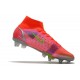 Nike Mercurial Superfly VII Elite SG-Pro AC Carmesi Plateado Metalizado