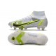 Nike Mercurial Superfly 8 Elite SG Pro Blanco Negro Metálico Plateado