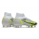 Nike Mercurial Superfly 8 Elite SG Pro Blanco Negro Metálico Plateado