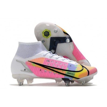 Nike Mercurial Superfly 8 Elite SG Pro Blanco Platino Rosa