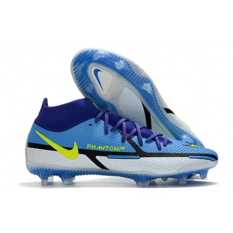 Botas Nike Phantom GT2 Elite DF FG Zafiro Volt Gris Niebla Azul Vacío