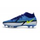 Botas Nike Phantom GT2 Elite DF FG Zafiro Volt Gris Niebla Azul Vacío