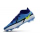 Botas Nike Phantom GT2 Elite DF FG Zafiro Volt Gris Niebla Azul Vacío