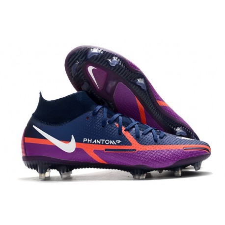 Botas Nike Phantom GT2 Elite DF FG Azul Marino Blanco Morado