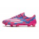 Bota de fútbol adidas F50 Ghosted Adizero FG Rosa Azul Blanco