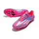 Bota de fútbol adidas F50 Ghosted Adizero FG Rosa Azul Blanco