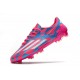 Bota de fútbol adidas F50 Ghosted Adizero FG Rosa Azul Blanco