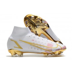 Nike Mercurial Superfly VIII Elite DF FG Negro Oro Rosa