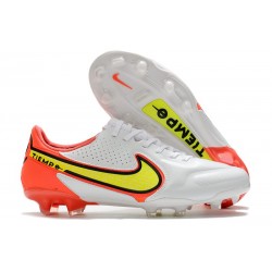 Bota Nike Tiempo Legend IX Elite FG Blanco Volt Carmesí