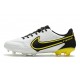 Nike Tiempo Legend IX Elite FG Blanco Gris Humo Oscuro Negro Amarillo