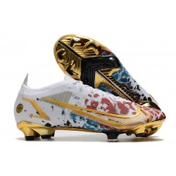 Nike Mercurial Vapor 14 Elite FG Blanco Rojo Oro Azul