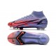 Nike Mercurial Superfly VIII Elite DF FG Mbappe Lila Claro Plateado Metalizado