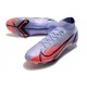 Nike Mercurial Superfly VIII Elite DF FG Mbappe Lila Claro Plateado Metalizado