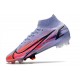 Nike Mercurial Superfly VIII Elite DF FG Mbappe Lila Claro Plateado Metalizado