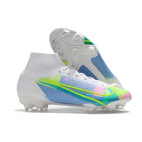 Nike Mercurial Superfly VIII Elite DF FG Blanco Azul