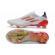 Zapatillas de Fútbol adidas X Speedflow+ FG Blanco Hierro Metálico Rojo Solar