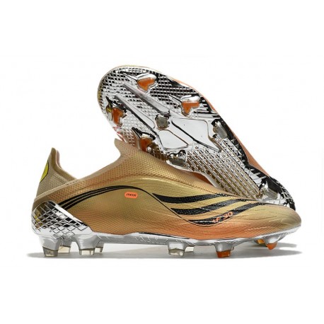 Zapatillas de Fútbol adidas X Speedflow+ FG Tech Metallic Negro Naranja