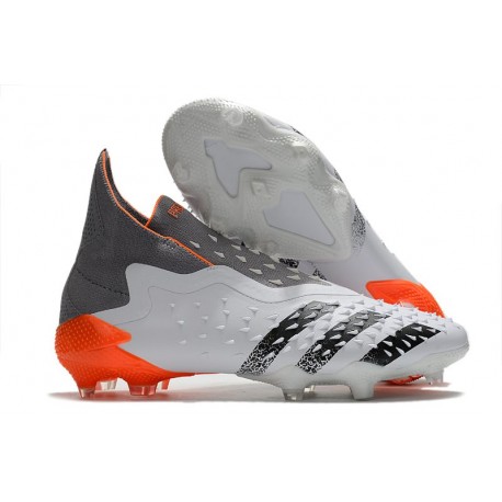 Zapatillas adidas Predator Freak+ FG Blanco Hierro Metálico Rojo Solar