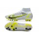 Nike Mercurial Superfly 8 Elite AG-Pro Blanco Negro Metálico Plateado