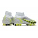 Nike Mercurial Superfly 8 Elite AG-Pro Blanco Negro Metálico Plateado