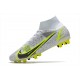 Nike Mercurial Superfly 8 Elite AG-Pro Blanco Negro Metálico Plateado