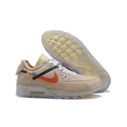 Zapatillas Off White x Nike Air Max 90 Desert Ore OW Beige Rojo