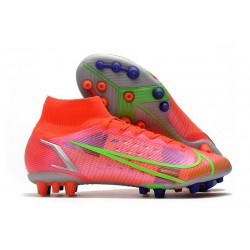 Nike Mercurial Superfly 8 Elite AG-Pro Carmesi Plateado Metalizado