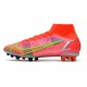 Nike Mercurial Superfly 8 Elite AG-Pro Carmesi Plateado Metalizado