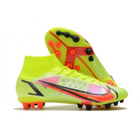 Nike Mercurial Superfly 8 Elite AG-Pro Volt Carmesí Negro