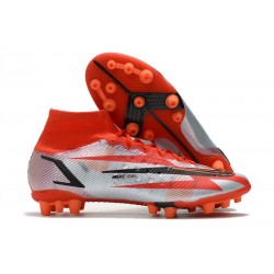 Nike Mercurial Superfly 8 Elite AG-Pro Chile Rojo Negro Blanco Naranja