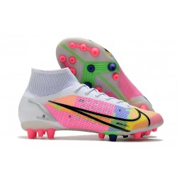 Nike Mercurial Superfly 8 Elite AG-Pro Blanco Platino Rosa