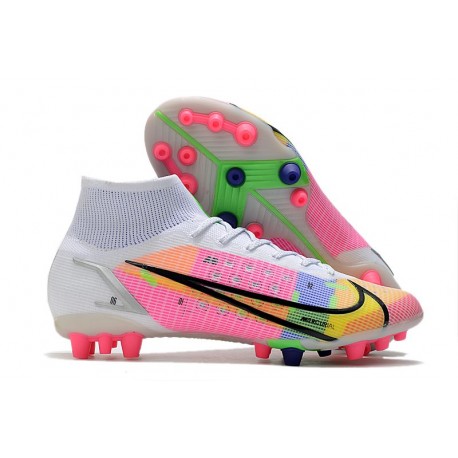 Nike Mercurial Superfly 8 Elite AG-Pro Blanco Platino Rosa