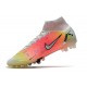 Nike Mercurial Superfly 8 Elite AG-Pro Blanco Negro Metálico Plateado