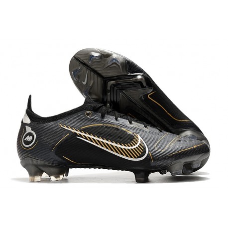 Nike Mercurial Vapor XIV Elite FG Negro Dorado Metalizado Plateado Metalizado