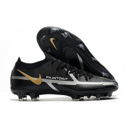 Nike Zapatilla Phantom GT 2 Elite FG Negro Gris Metálico Dorado Metalizado